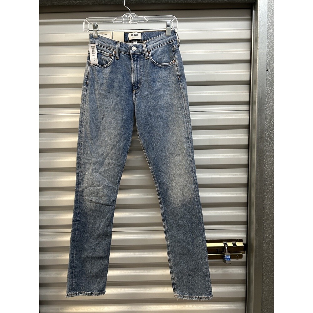 NWT AGOLDE Lyle Low Rise Slim Low Stretch Blue Jeans 24 x 31